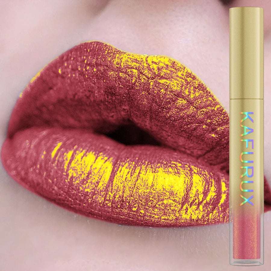 14 Colors Sparkling Shine Lip Glaze Glitter Metallic Long Lasting Qme 102