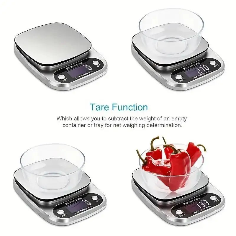 High Precision Kitchen Scale 10kg Electronic Jewelry Food Baking Scale Multifunction Measuring Tool Gram Scale Lcd Display Qme
