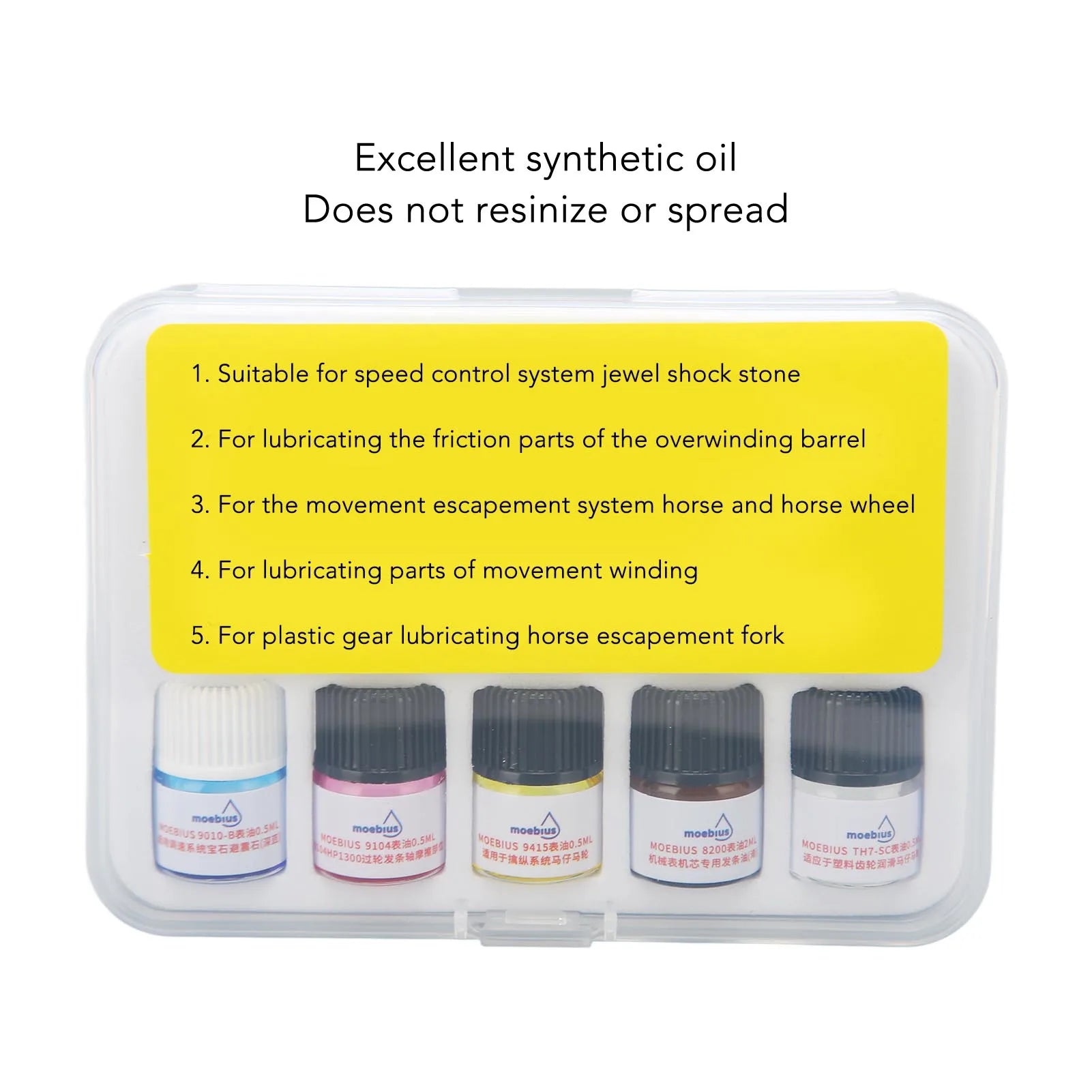 5pcs Watch Synthetic Lubricating Oil Smooth Watch Repair Maintaining Tool for Watchmaker Watch Workers Watch Oil Set Qme