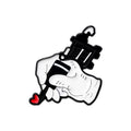 Creative Tattoo Gun Machine Red Heart Brooch Enamel Pin Funny Decorative Brooches Lapel Badges Jewelry Accessories Wholesale Qme style 1