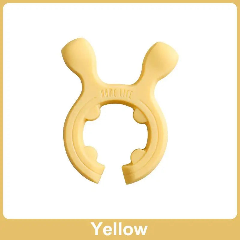 CC11Multifunctional Deer Ear Spatula Holder Anti Scalding Overflow Qme Yellow