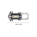 Mini Keychain Flashlight Rechargeable Pocket COB Working Light Outdoor Hook Emergency Warning Light for Camping Walking Hiking Qme A