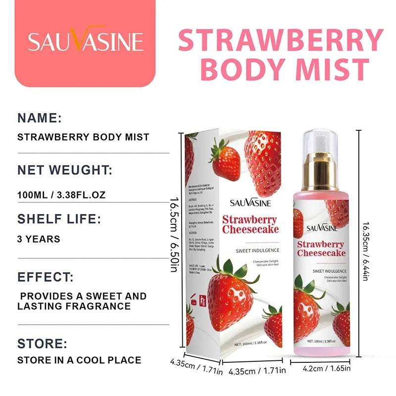 Strawberry Women's Perfume Clothing Spray Vitality Charm Coconut Body Qme