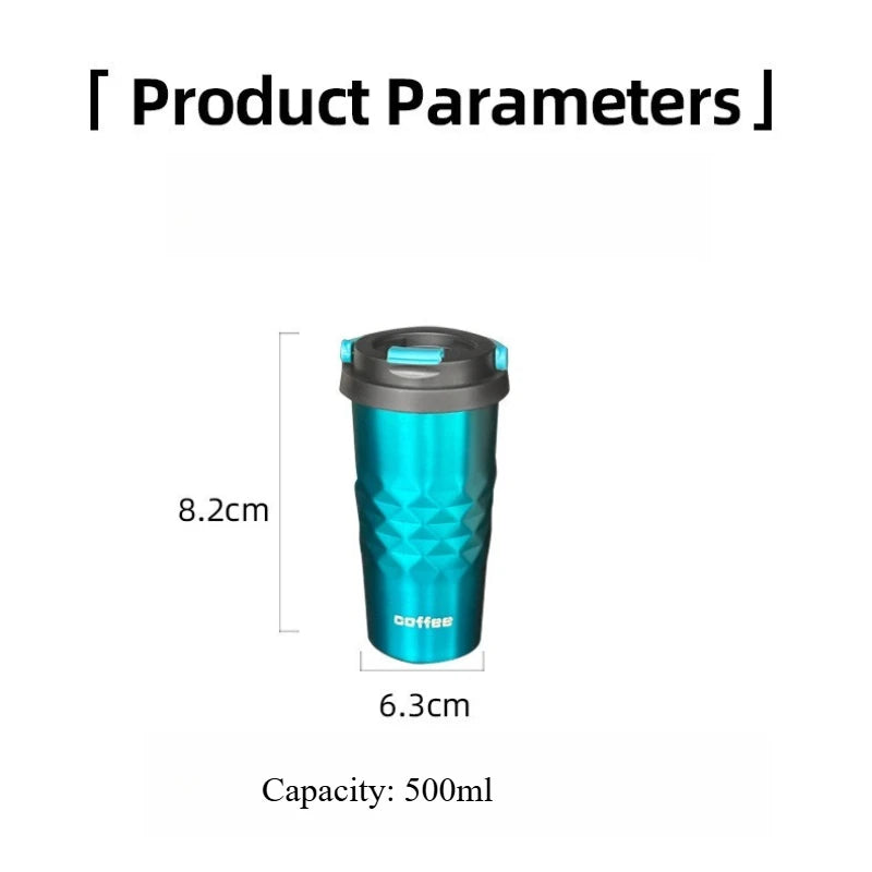 Portable Office Diamond-shaped Insulated Cup Qme
