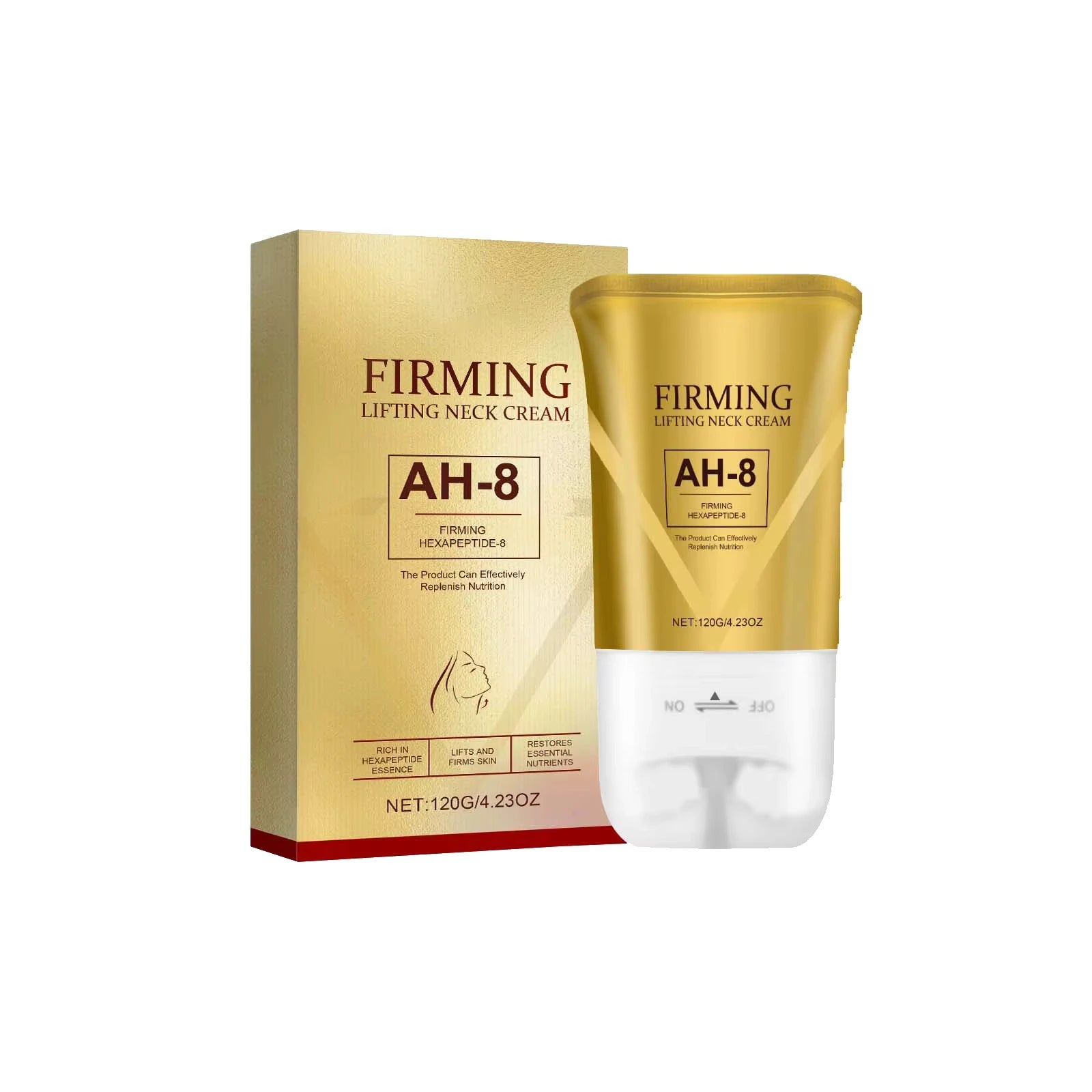 AH-8 Firming Neck Cream Moisturizer Anti Aging Smoothing Wrinkles Electric Massage Polypeptide Eye Cream Eye & Neck Skincare Set Qme Neck Cream
