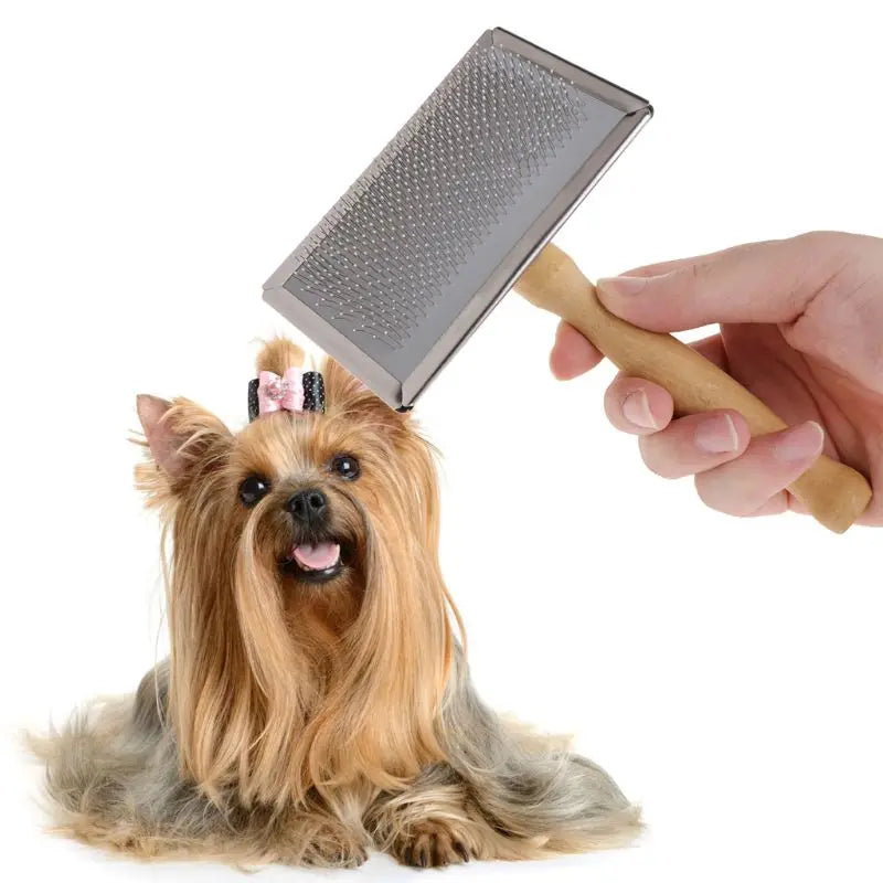 Dog Slicker Brush Pet Cleaning Small Large Hair Qme