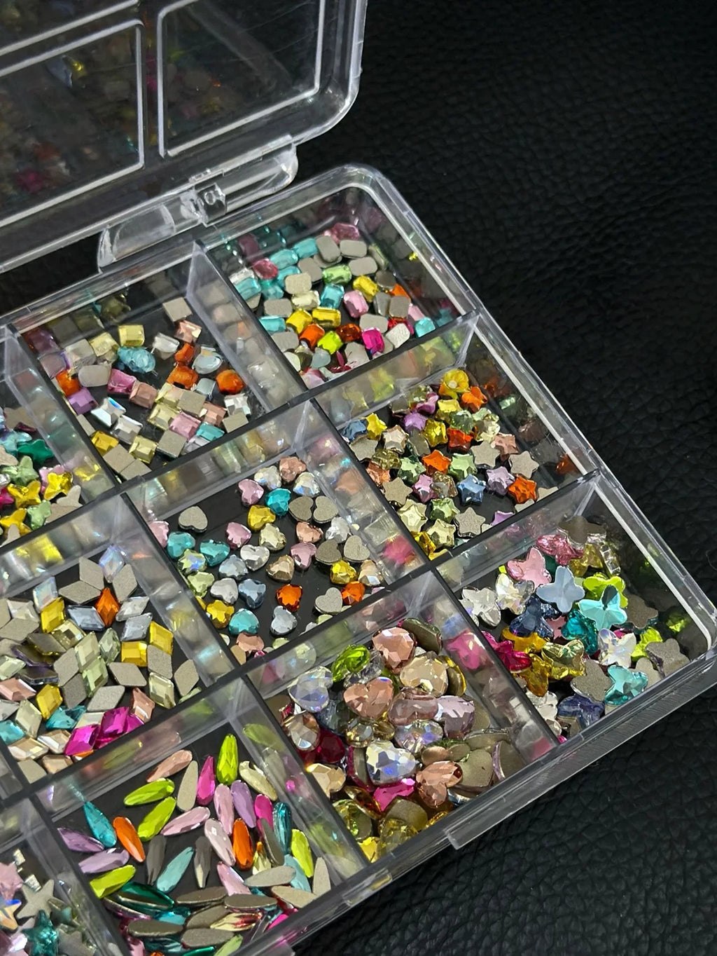 12-square Star Heart-shaped Flat Diamond Nail Art Accessory DIY Qme