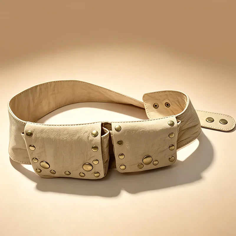 Boho Hippie Riveted Tribal Waist Bag Belt Women Vintage Utility Qme
