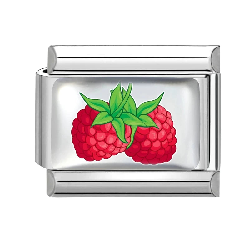 Selling Heart Blue Series Butterfly Fruits Italian Charm Link Fit