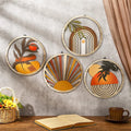 Wooden Wall Bohemian Art Farmhouse Country Yard Decoration Round Qme Default Title
