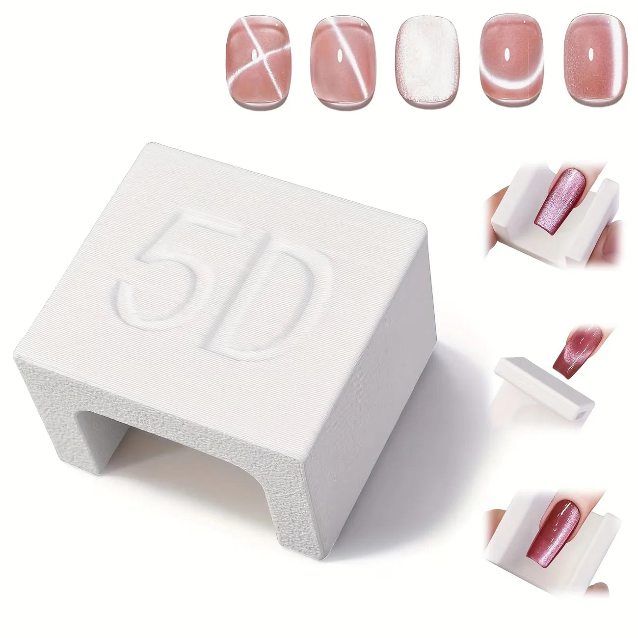 5D Magnetic Cat Eye Nail Tool Non-slip Thimbles Strong Magnets Qme 01