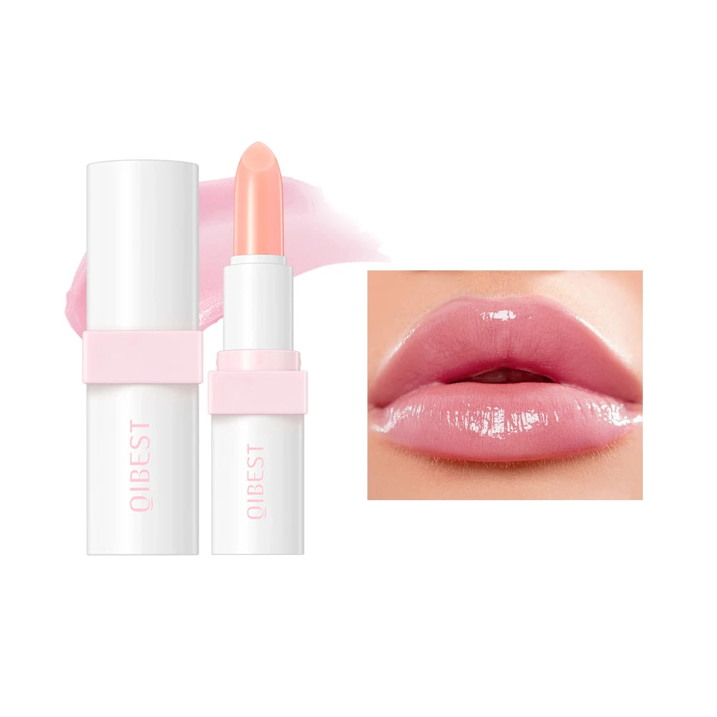 QIBEST Jelly Lipstick Moisturizing Lasting Natural Temperature Change Color Lip Balm Nouritious Makeup Lip Satin Tint Cosmetics Qme 02