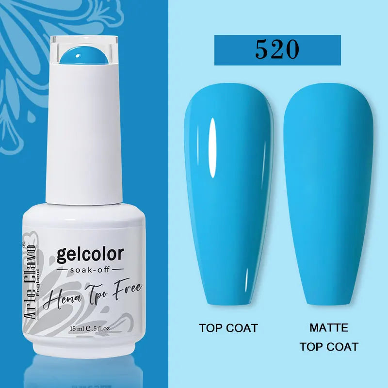 Arte Clavo Summer Nails Tip Candy Series Jelly Gel Nail Polish Blue