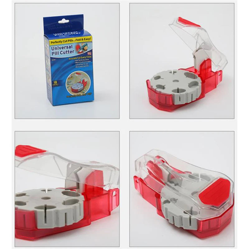 Medicine Tablet Cutter Pill Storage Box Splitter Drugs Divider Case Qme