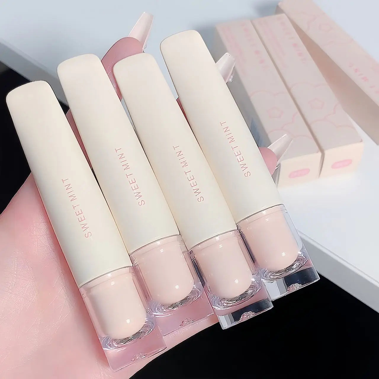 SWEET MINT Lip Jelly Glaze Moisturizing Brightening Mirror Qme