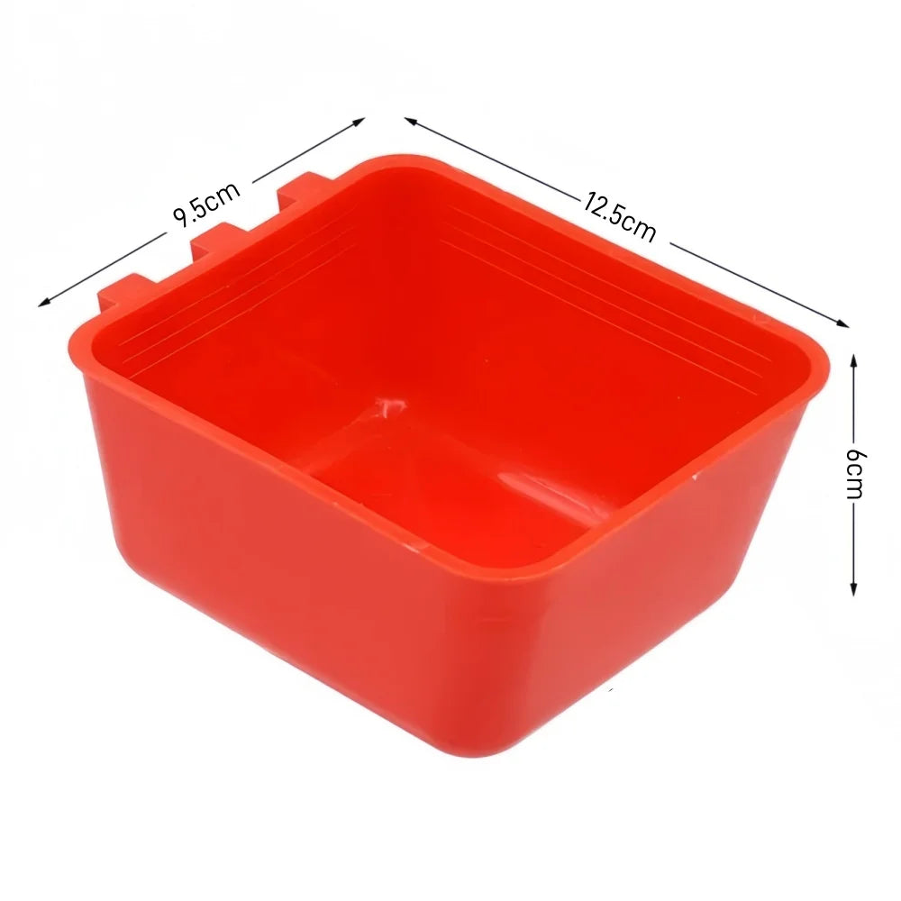 6/10PCS Chickens Feeder Hanging Plastic Chicken Coop Feeding Drinking Bowl Poultry Duck Goose Water Dispenser Chickens Supplies Qme Square 10pcs