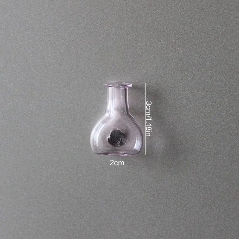Mini Glass Vase Fridge Magnet DIY Porcelain Vase Flowers Refrigerator Message Sticker Plant Magnet Green Gift Kitchen Qme J
