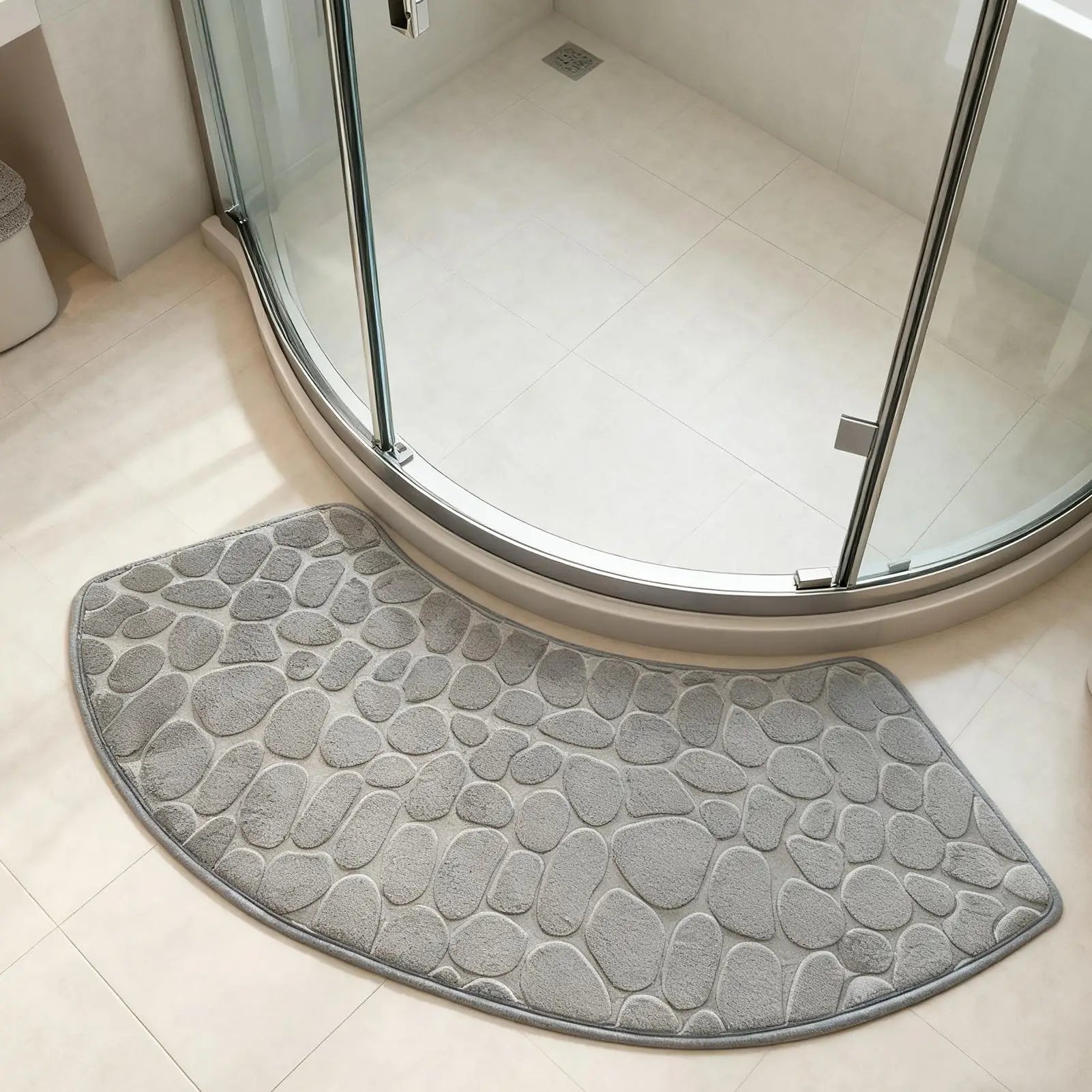 Bathroom Rugs Soft Floor Mats Curved Washable Absorbent Carpet Home Qme