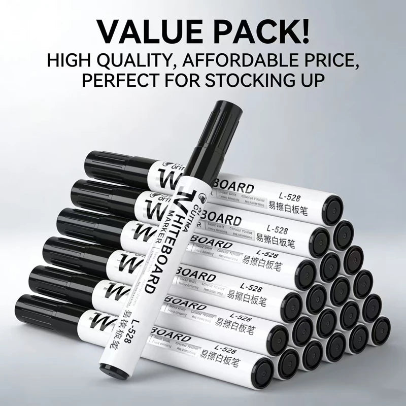 1/20/100Pcs Erasable Whiteboard Marker Pen Blackboard Marker for Classroom Glass Office School Stationery White Board Marker Qme
