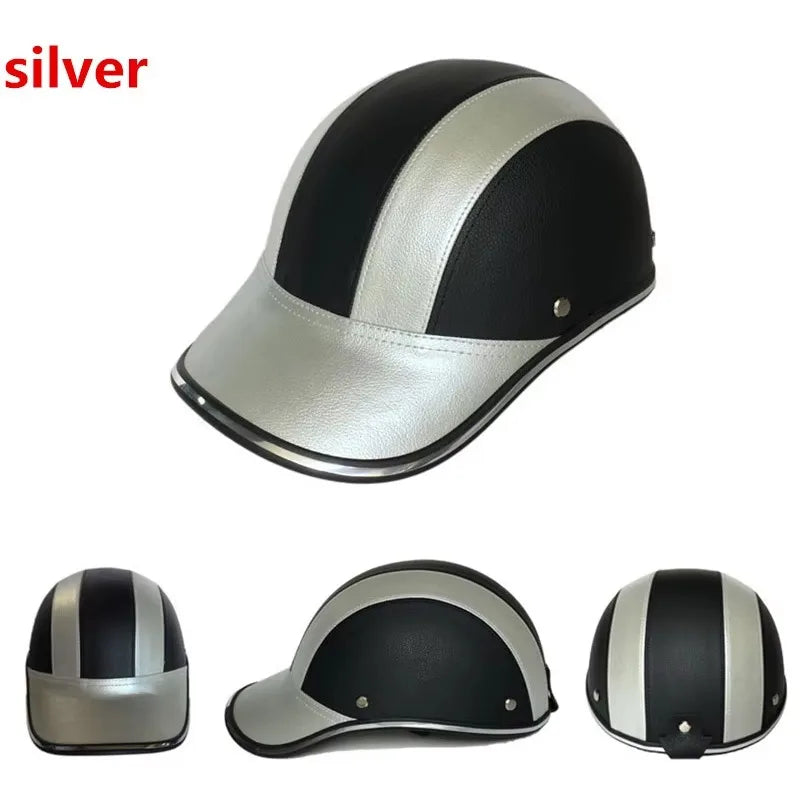 ESCAM Safety Helmet Motorcycle Helmet Half Helmet Summer Electric Car Men Women Personality Baseball Helmet Protection Qme