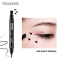2 in1 Eyeliner Stamp Pencil Waterproof Easy Apply Natural Black Tone Qme 04