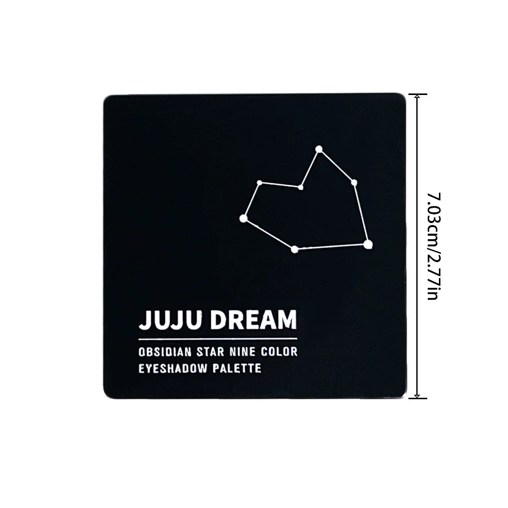 9-Color Dark Eyeshadow Palette Black Swan Smoky Matte Glitter Qme