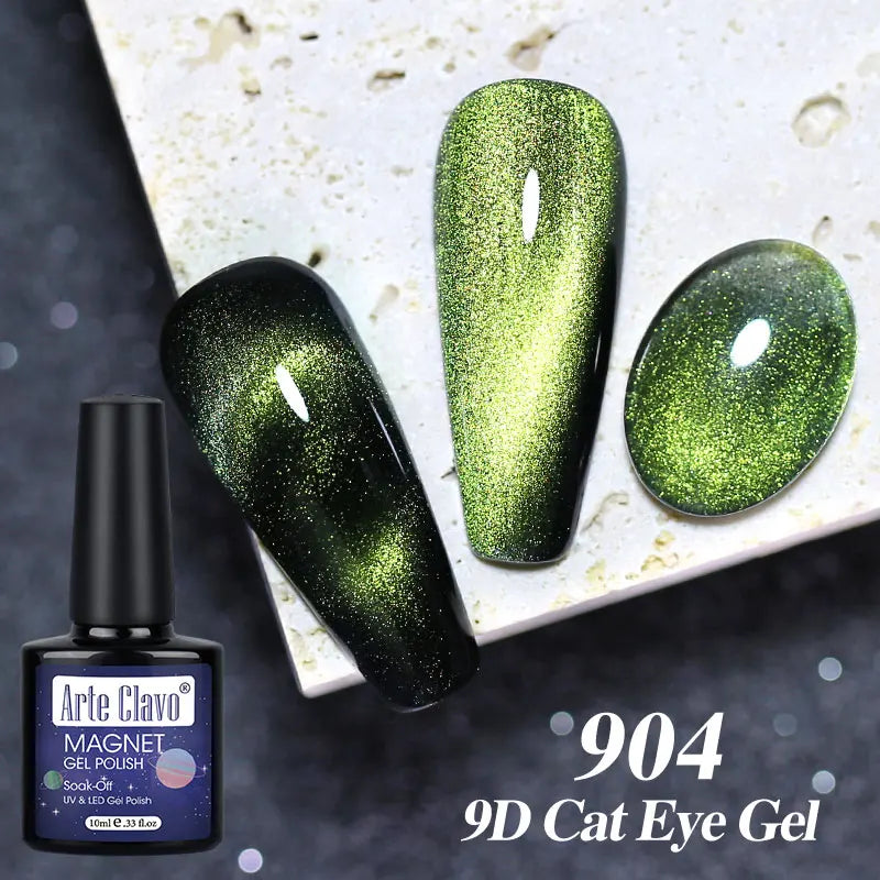 Arte Clavo Auroras Cat Eye Magnetic Gel Unicorn Shining Transparent Qme 904