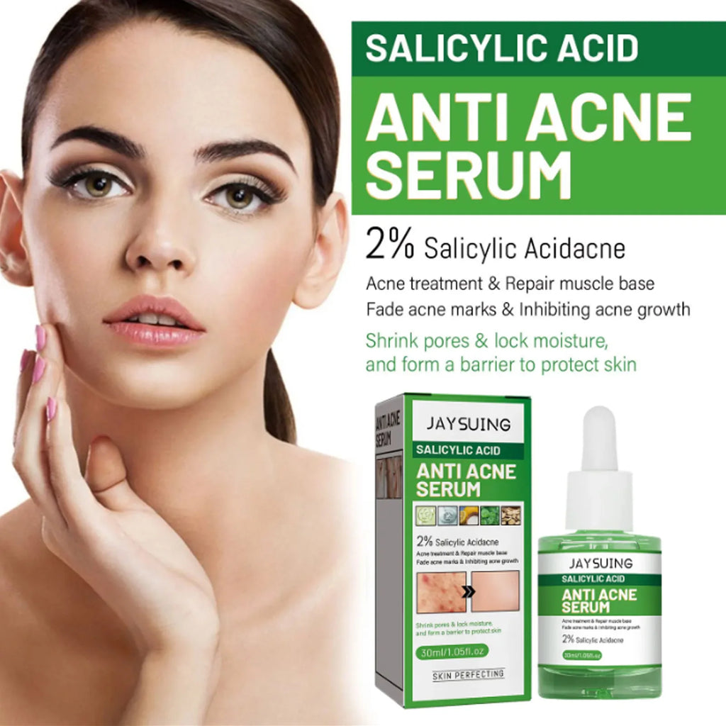 Salicylic Acid Anti Acn-e Face Serum Hydrating Fader Acne Mark Pimple Blackhead Removal Shrink Pores Oil Control Facial Essence Qme