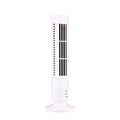 LED Tower Fan Bladeless Tower Fan 2 Gear Speed Adjustable Portable Electric Desk Fan for Home Bedroom Living Rooom Office Qme White 100V-240V EU Plug