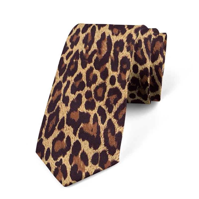 Leopard Snake Sexy Novelty Printed Tie Fashion Casual Creative Men's Qme style6