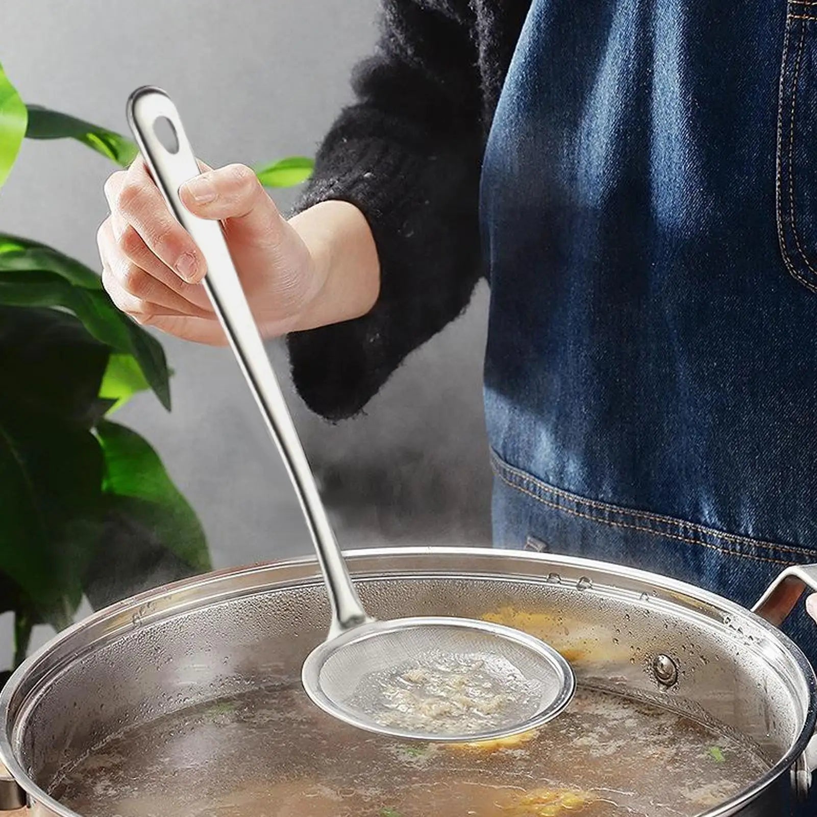 Fine Mesh Sieve Kitchen Colander Handle Multi-purpose Baking Cooking Qme China Mainland