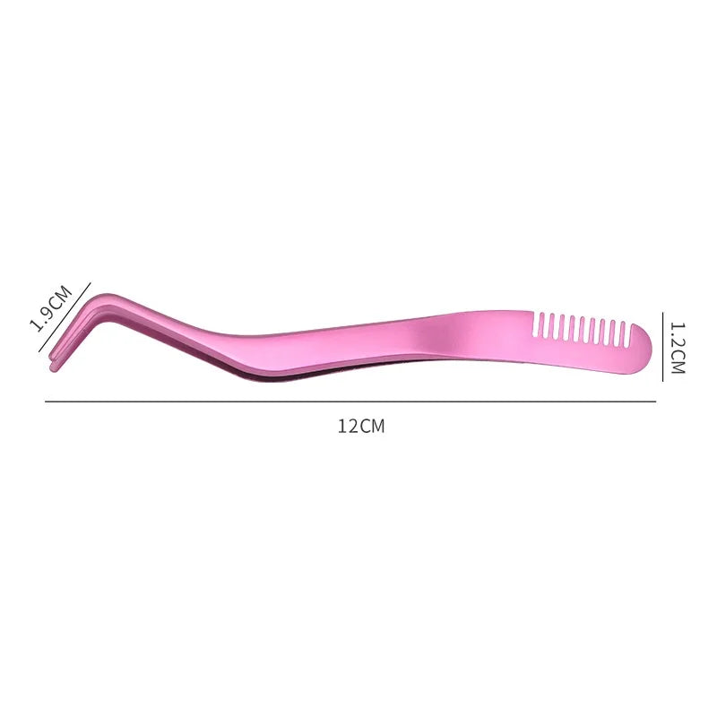 Eyelash Comb Tweezers Stainless Steel Anti-static Non-magnetic Qme