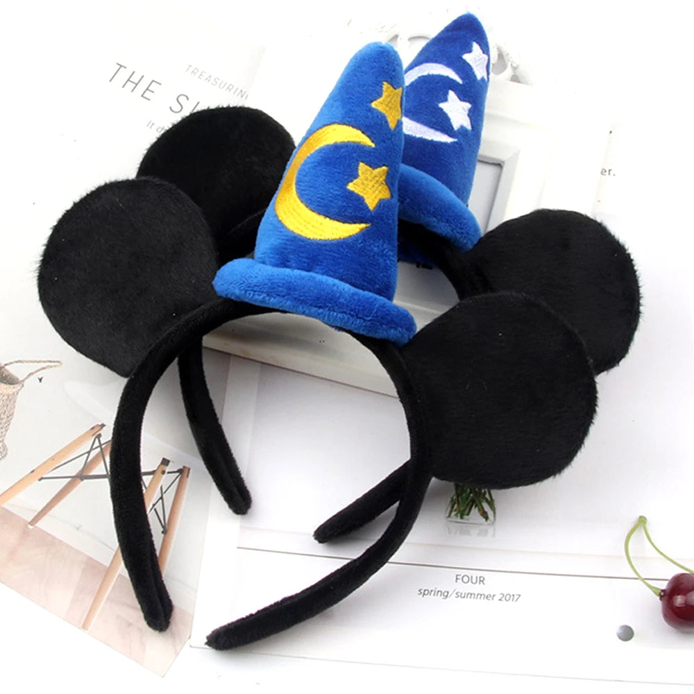 Mickey Mouse Plush Magic House Fashion Headwear Cosplay Decoration Christmas Party Cloth Hair Band Adult/Children Qme Headband 7