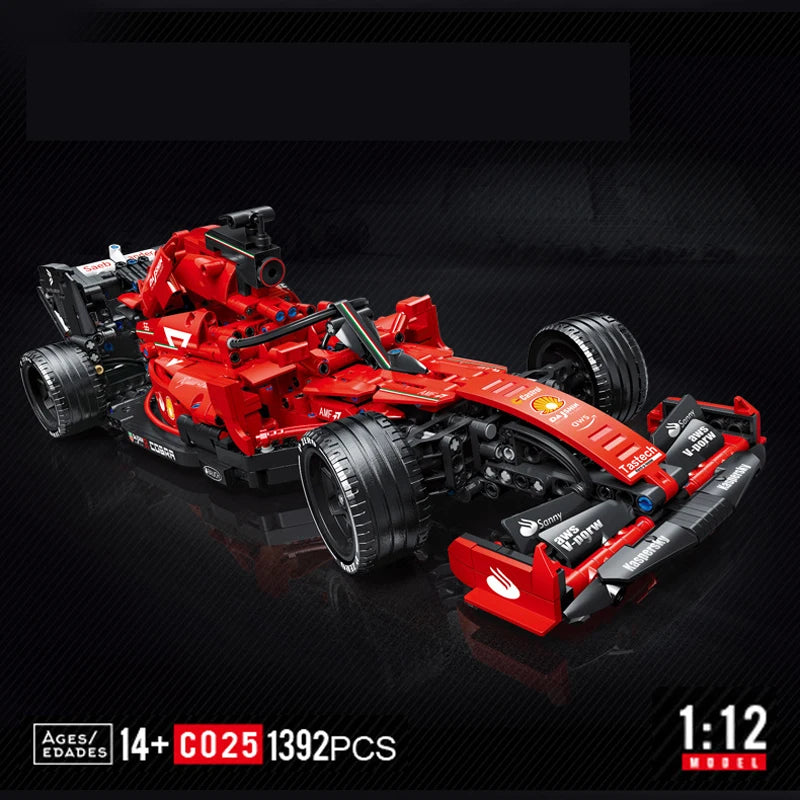 High-tech Building Blocks Remote Control Super Racing Car Moc Bricks RC Technical Model Toy Creative Expert Kids Birthday Gifts Qme Red(static model)