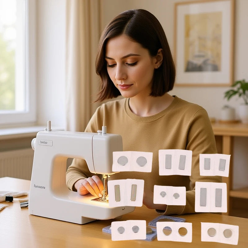5Pairs PVC Invisible Metal Strong Magnetic Snaps Button Invisible Sew Magnetic Magnet Fastener For Handbag Clothing Qme