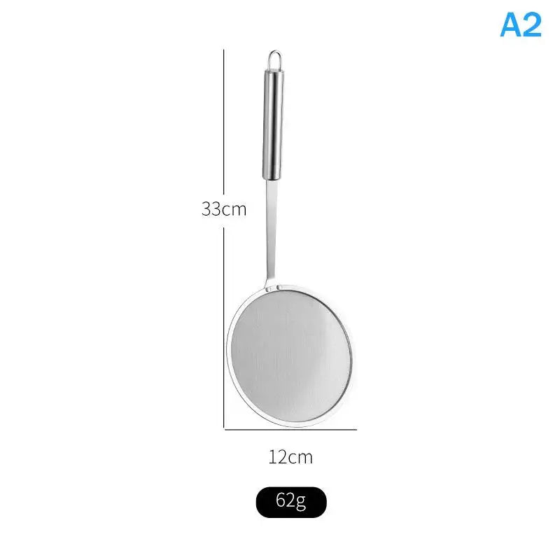 Fine Mesh Strainer Stainless Steel Metal Flat Colander Cooking Qme M