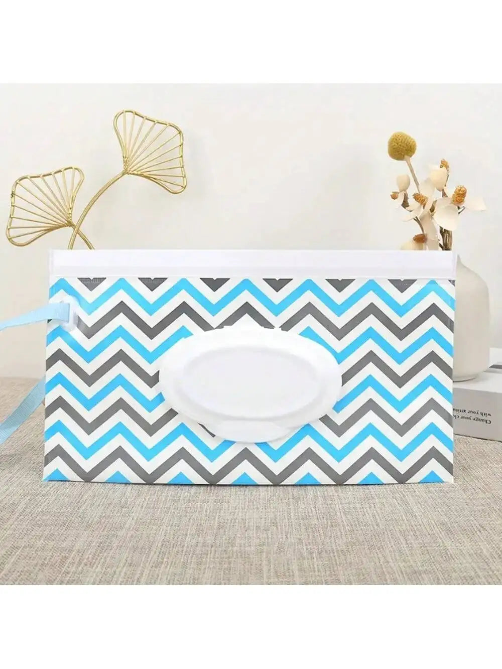 Reusable Wet Wipes Dispenser Box Portable Holder Travel Case Qme blue