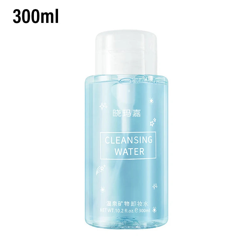 Gentle Press Pump Makeup Remover 300ml Amino Acid Cleansing Water, Deep Clean Hydrating Non-Tightening Non-Sticky Makeup Remover Qme 02 300ml