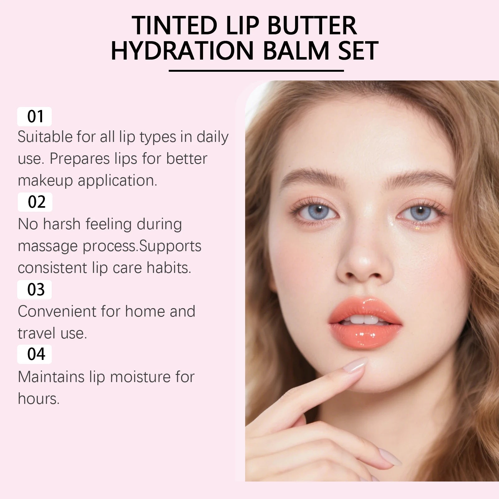Tinted Lip Balm Set Moisturizing Nourishing Fade Lip Lines Prevent Chapping Hydrating Multi-Flavor Lip Care Christmas Gift Box Qme
