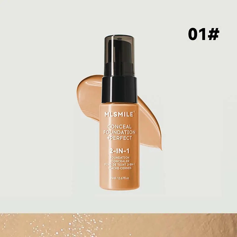Face Foundation Cream Oil-Control Matte BBCream Waterproof Lasting Concealer Liquid Full Coverage Matte Base Professional Makeup Qme 01
