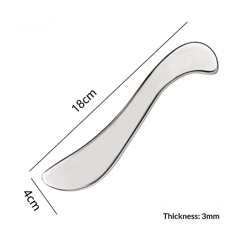 Stainless Steel Gua Sha Massage Tool Ergonomic Scraping Massager Post Qme A1