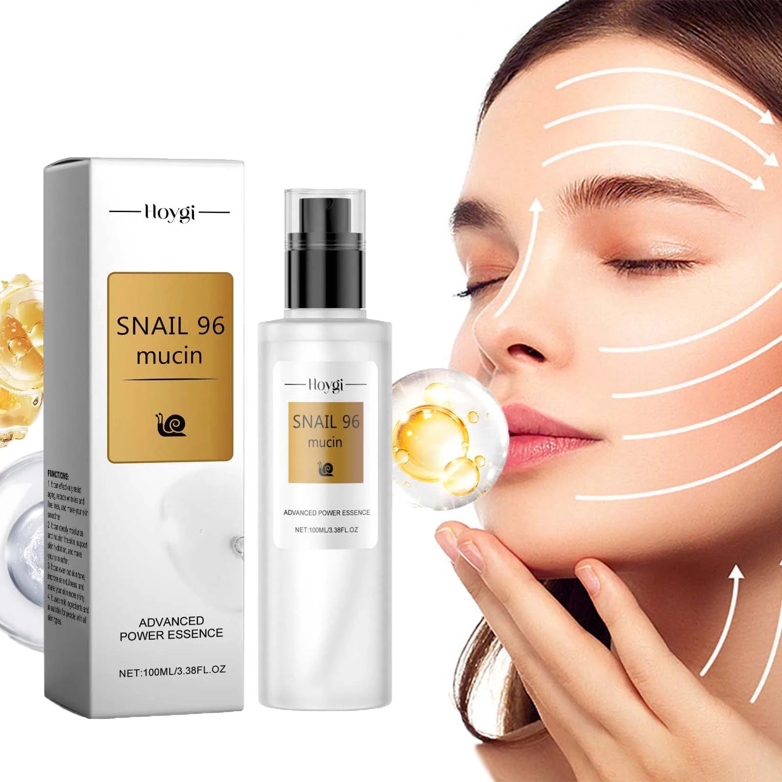 Precious Snail 96 Mucin Power Essence Smoothing Wrinkle Repairing Lift Firm Fade Fine Lines Brightening Skin Care Moisturizing Qme