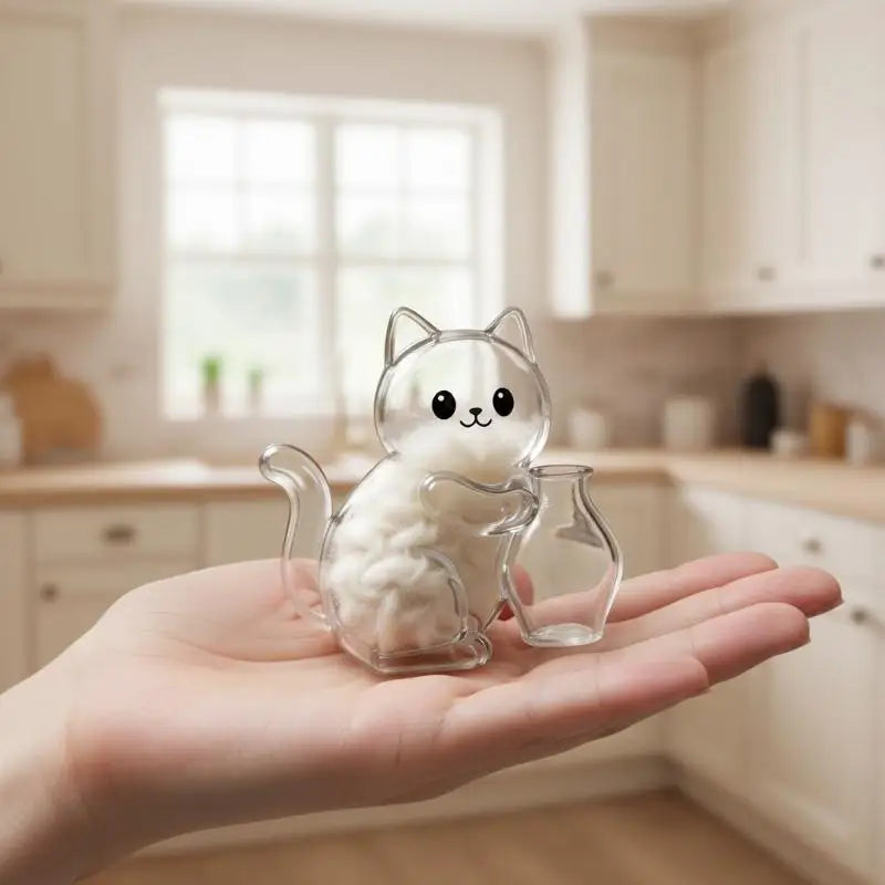 Transparent Cat Hair Storage Refrigerator Magnets Pet Fur Keepsake Qme