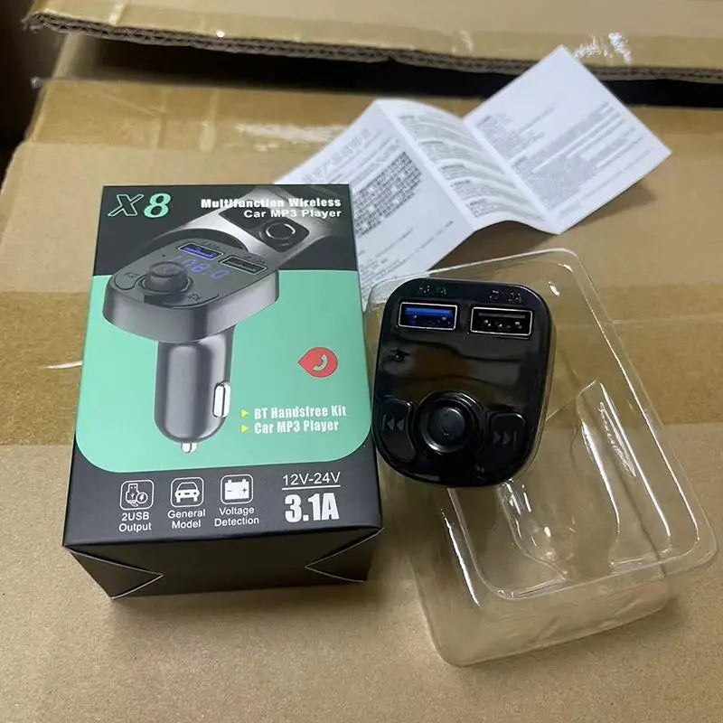 Versatile Bluetooth 5 0 Car Charger FM Transmitter PD 18W Type-c Dual Qme A3
