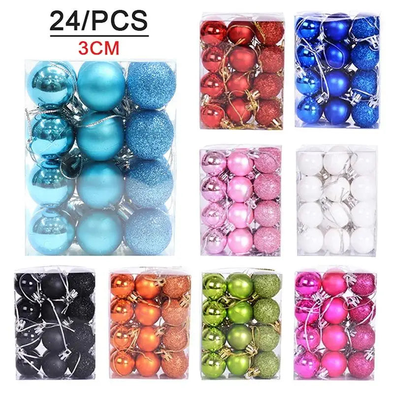 Round Christmas Ball Ornaments Hanging Xmas Tree Decor Balls Home Qme