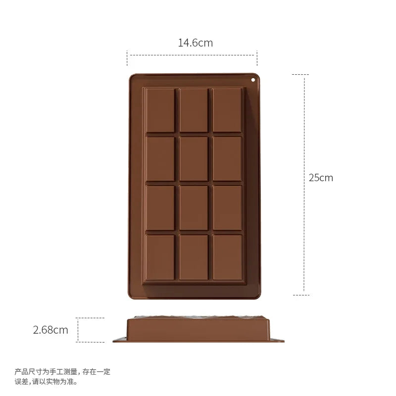 Chocolate Bar Mold Non-stick Molds Food Grade Silicone Deep Choccy Qme B