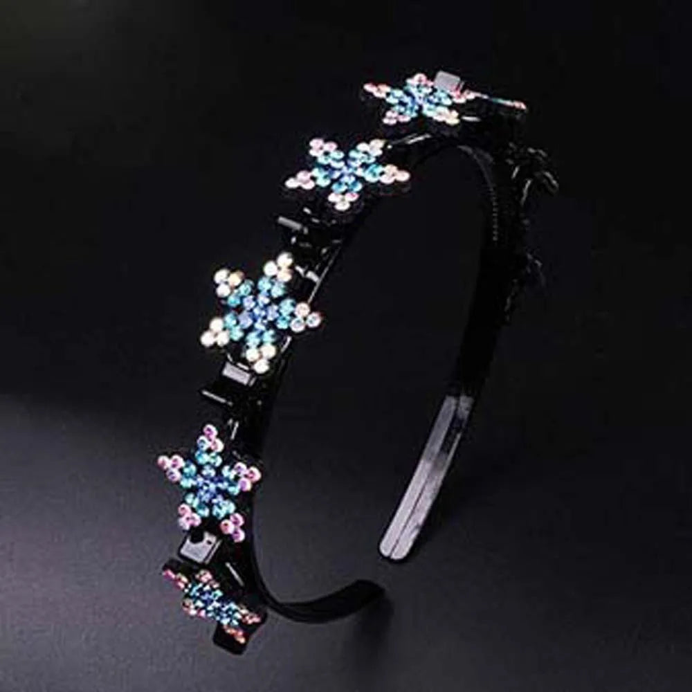 Elegant Hair Bands Clips Sweet Snowflake Star Women Pearl Hoop Qme Style 2