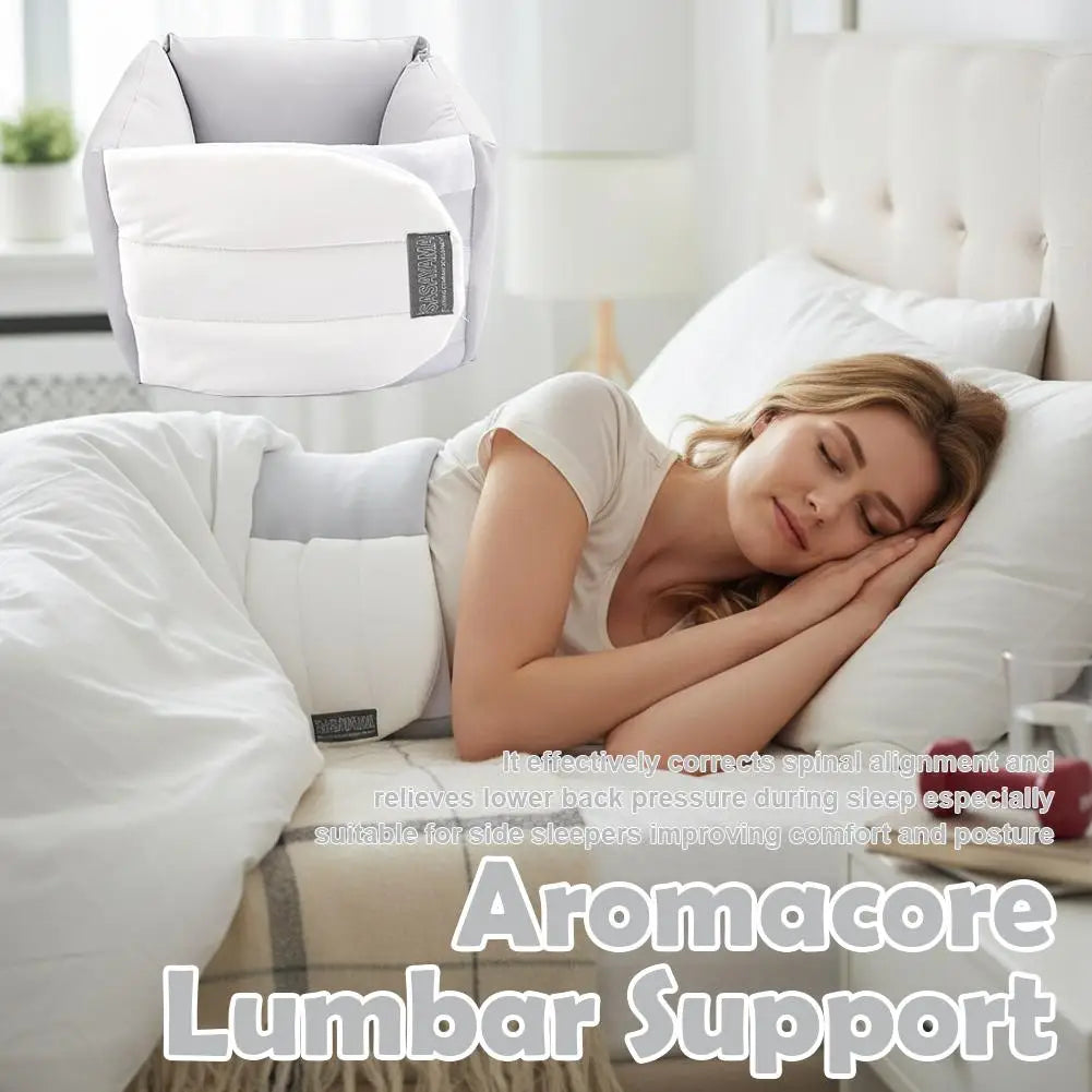 Deep Sleep Lumbar Support Pillow Flannel Waist Cushion For Back Pain Relief Side Sleeper Belly Sleeper Waist Brace Qme