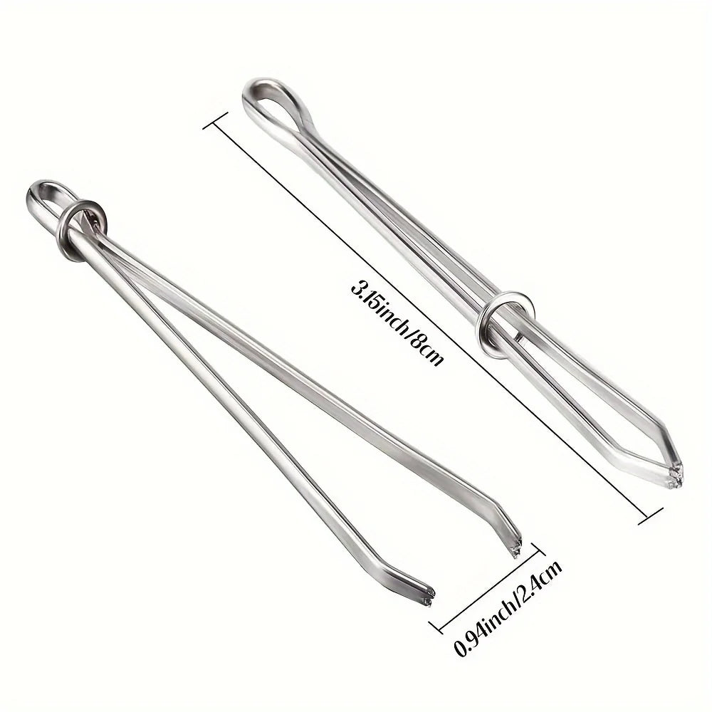 3PCS Garment Clips Sewing DIY Tools Elastic Tape Perforated Cross Stitch Threader Wear Elastic Clips (Wear Resistant Rope) Qme