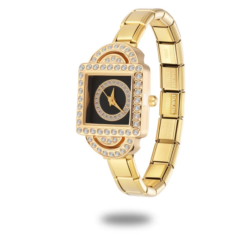 Fashion Women's Men's DIY Width Italian Elastic Charm Stainless